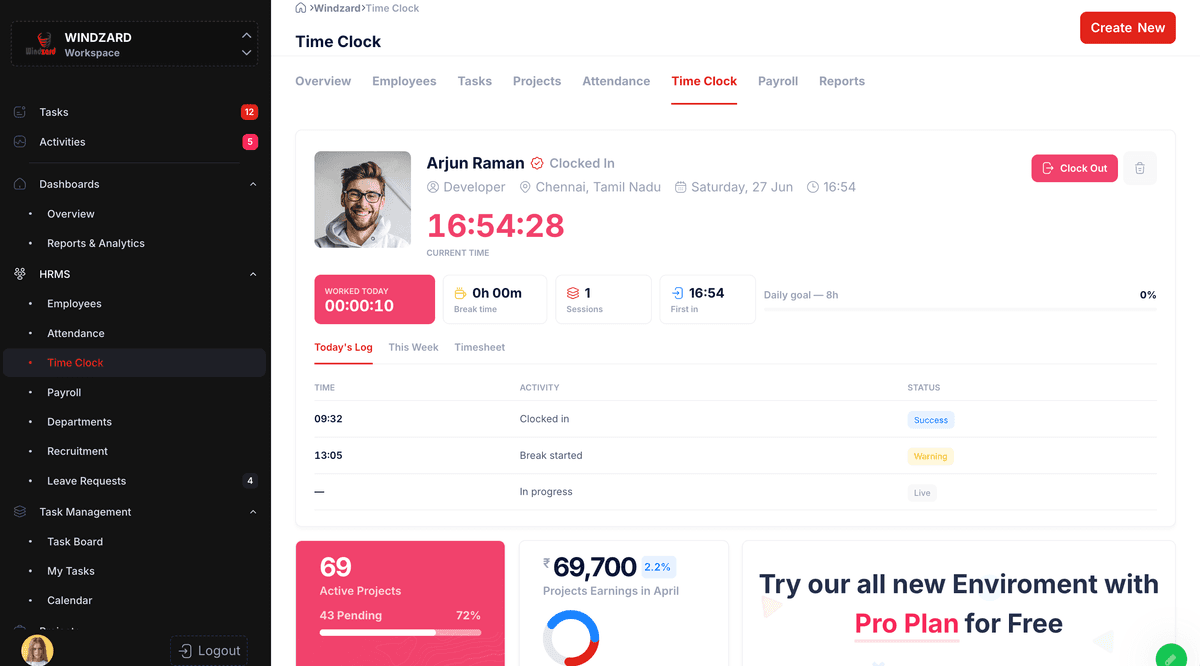 One platform to run the people, money, work and events of the business.