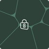 Abstract background with green hues, featuring a minimalist white lock icon in the center